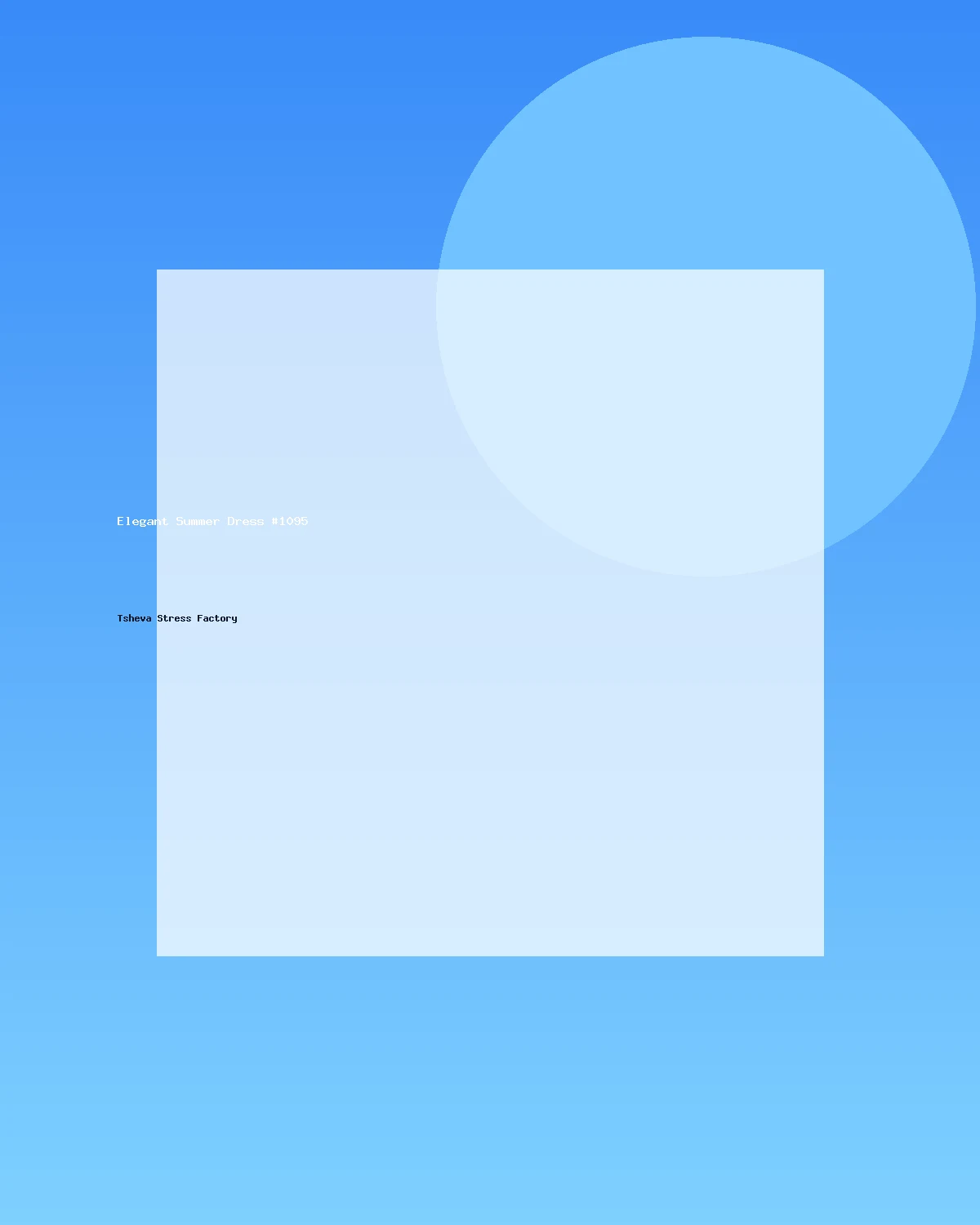 فستان صيفي أنيق #1095