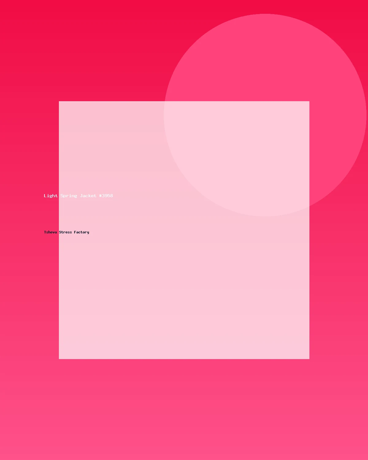 جاكيت خفيف للربيع #3958