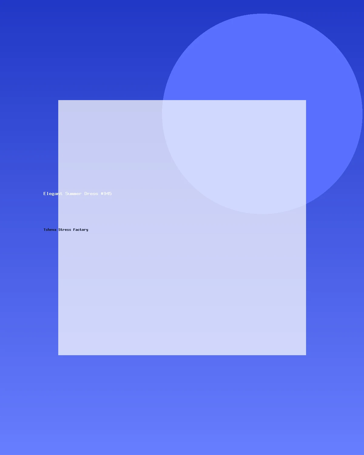 فستان صيفي أنيق #945