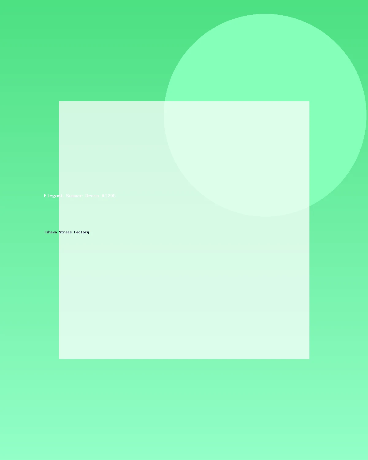 فستان صيفي أنيق #1295