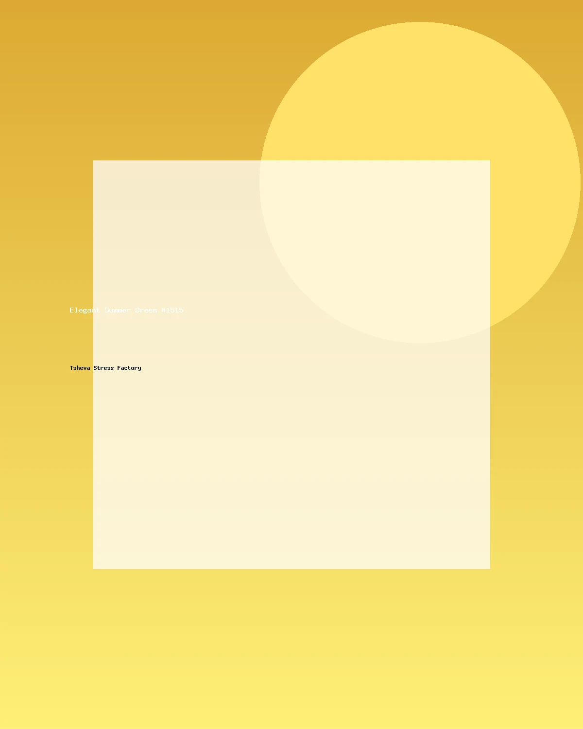 فستان صيفي أنيق #1515