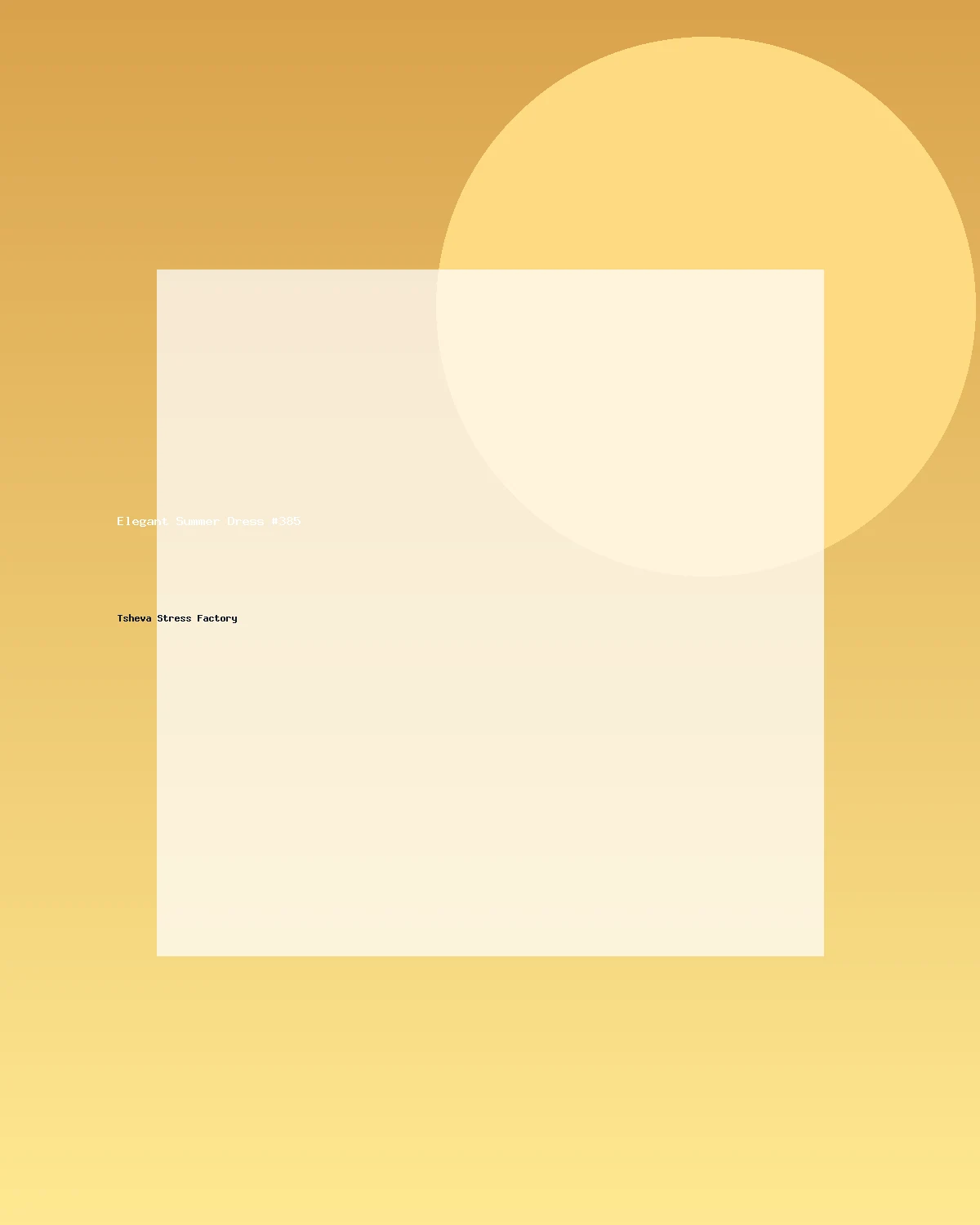 فستان صيفي أنيق #385