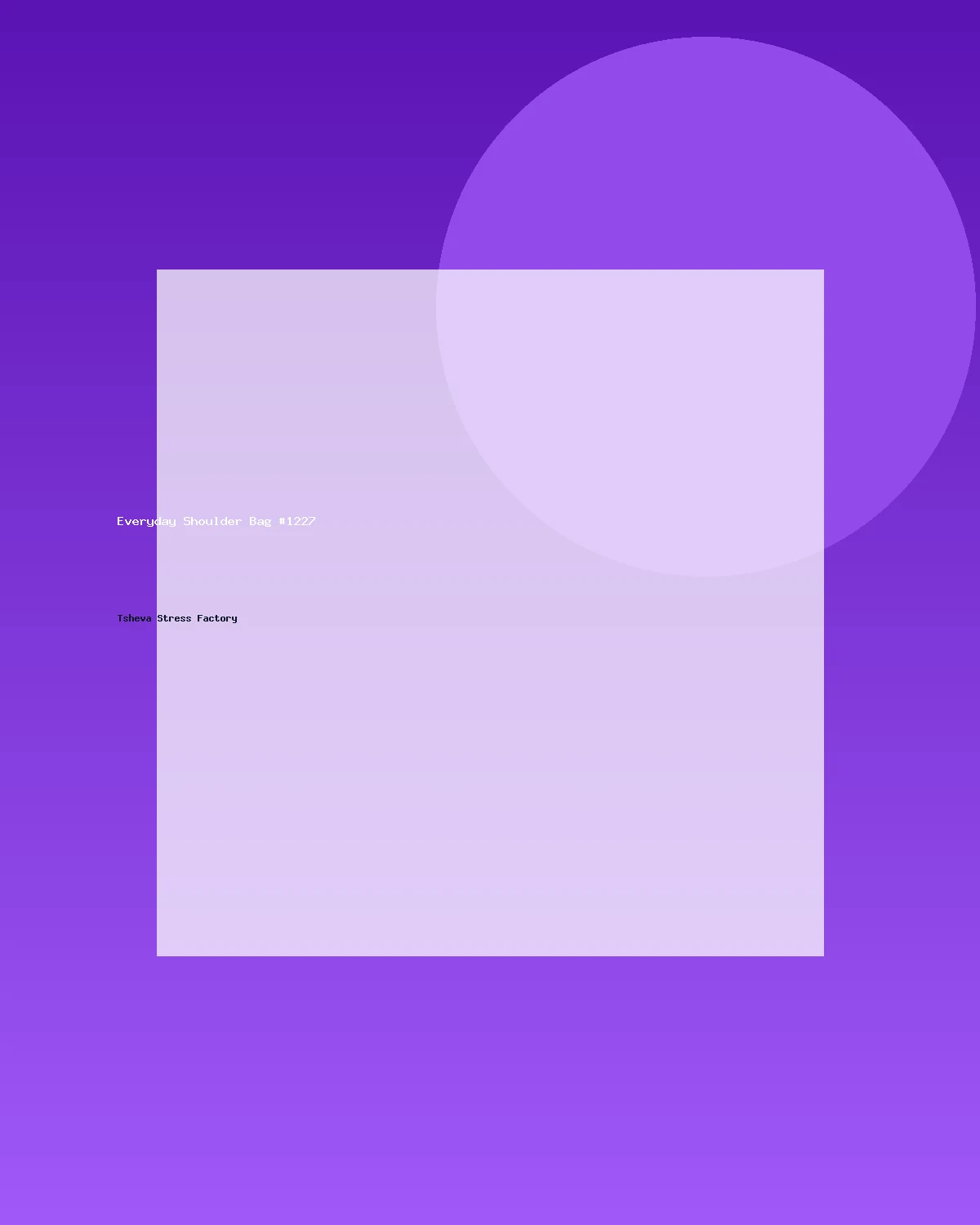 حقيبة كتف عملية #1227