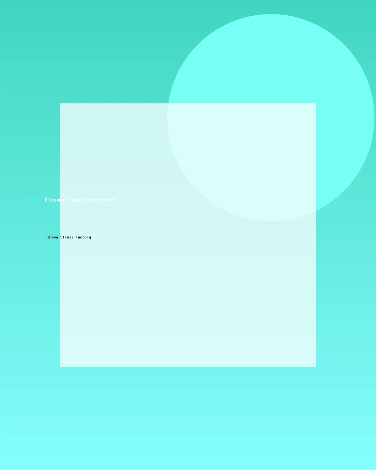 فستان صيفي أنيق #1930