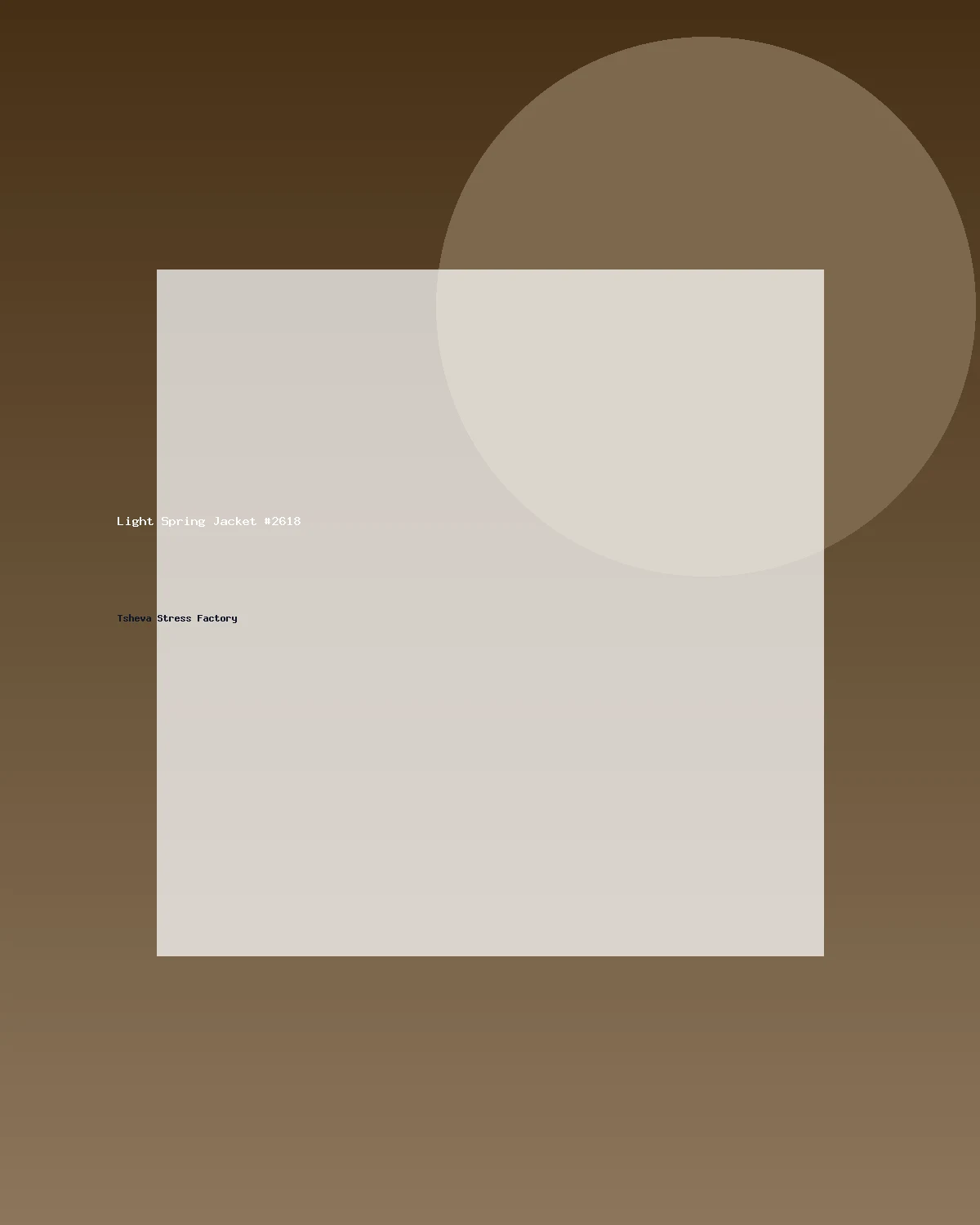 جاكيت خفيف للربيع #2618